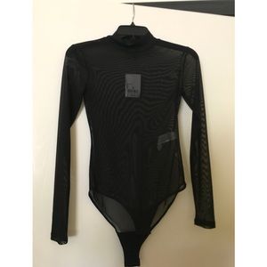Black Mesh Bodysuit size small